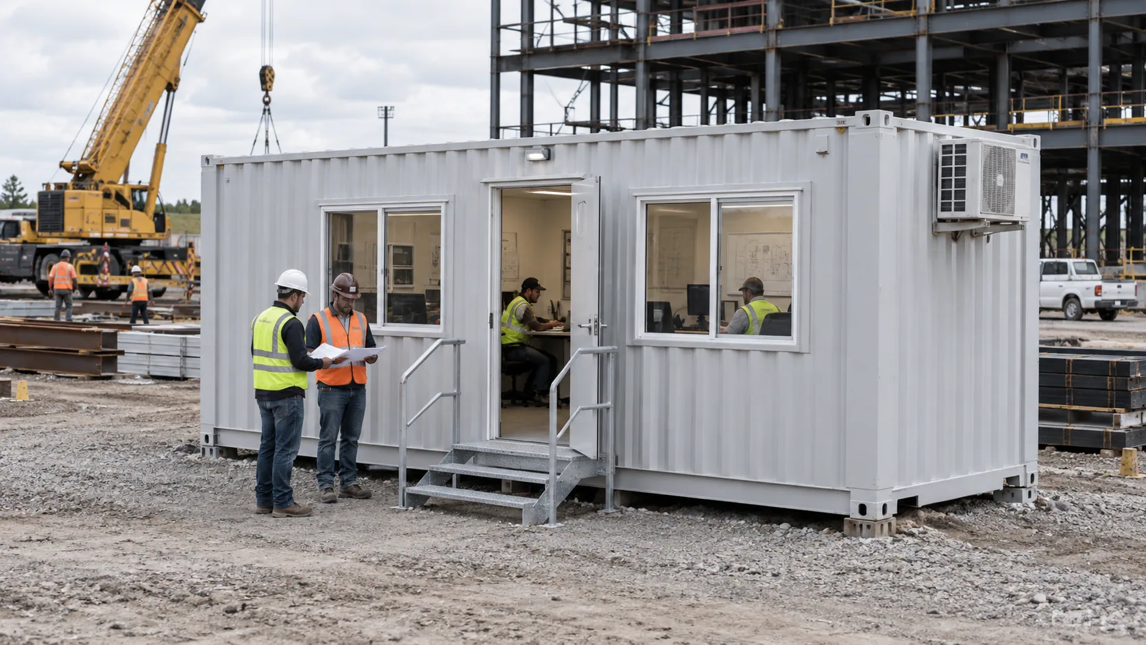 Modified shipping container office