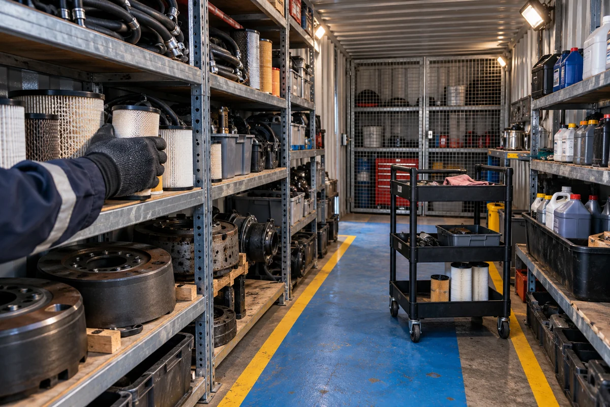 Fleet maintenance parts storage planning detail