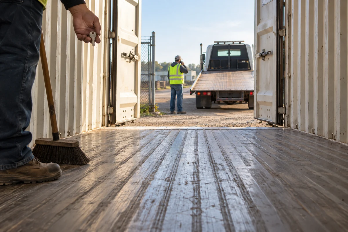 Shipping container pickup checklist planning detail