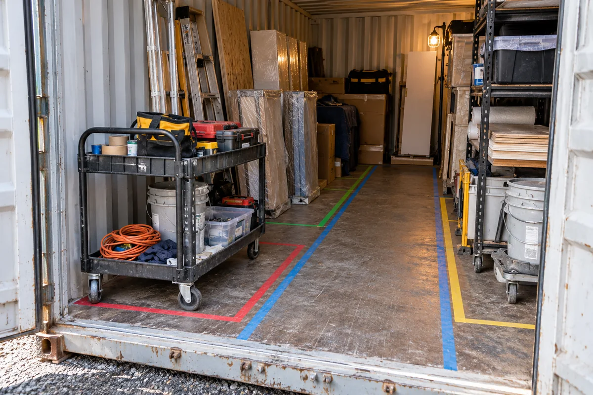 Short-term shipping container rental planning detail